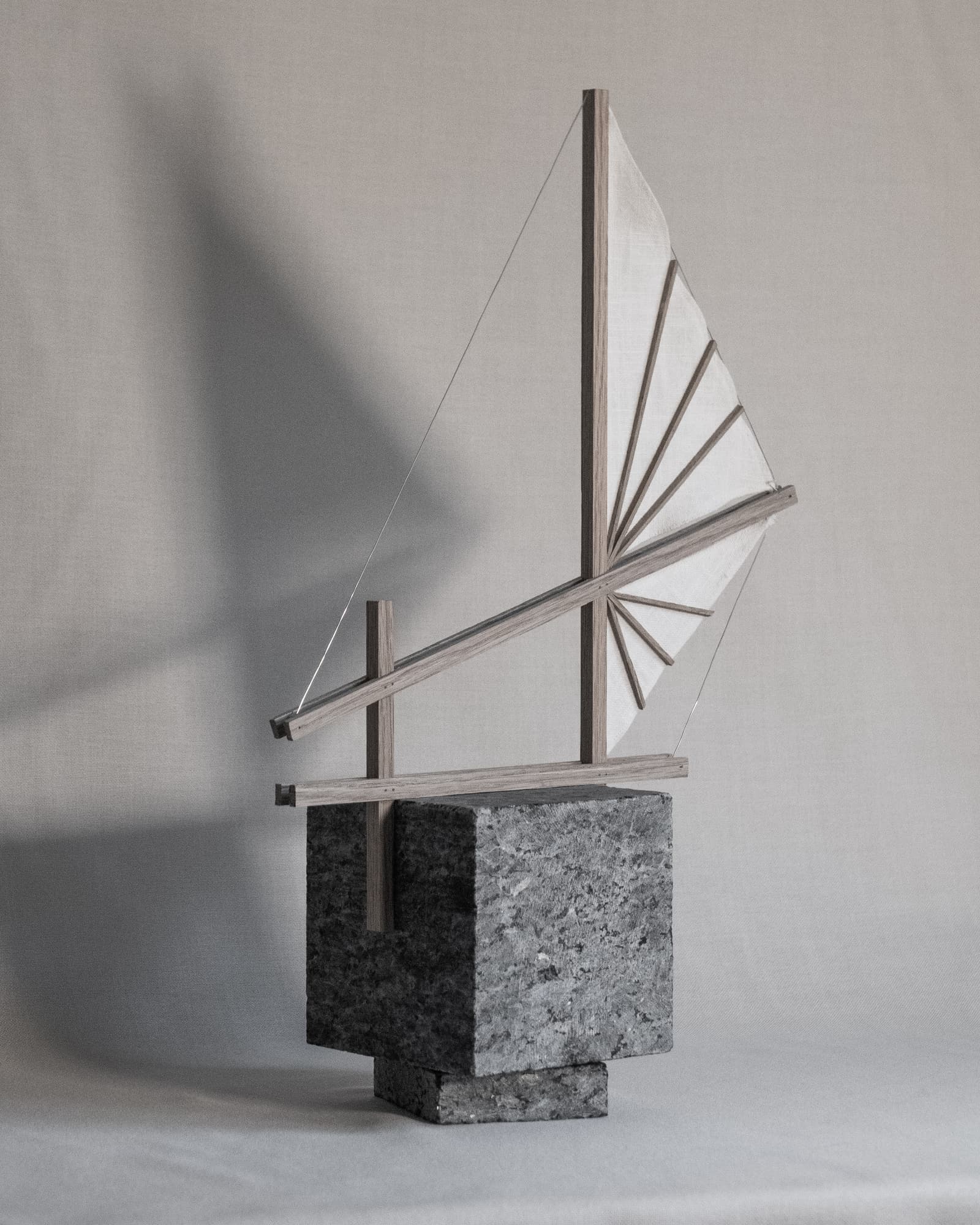 Rotating stone sculpture